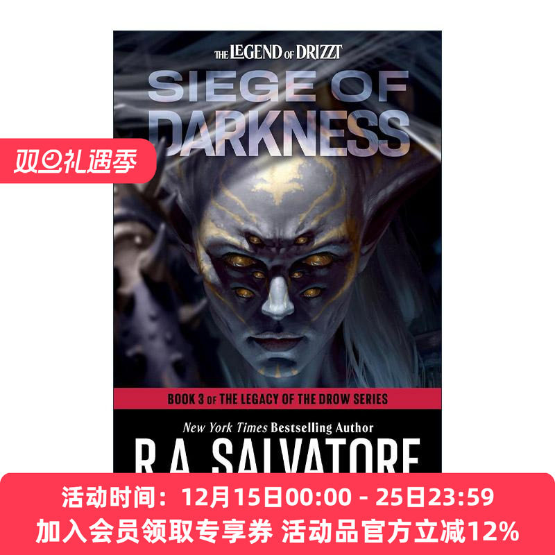 英文原版 Dungeons & Dragons Siege of Darkness The Legacy of the Drow 03 龙与地下城  R.A. Salvatore 进口英语原版书籍