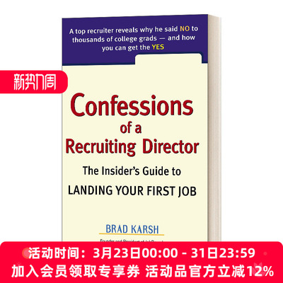 招聘主管的自白 英文原版 Confessions of a Recruiting Director 找到第一份工作的内幕指南 英文版 进口英语原版书籍