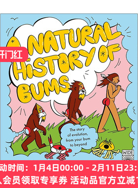英文原版 A Natural History of Bums 关于屁股的自然史 进化主题幽默趣味读物 精装儿童科普百科 英文版 进口英语原版书籍