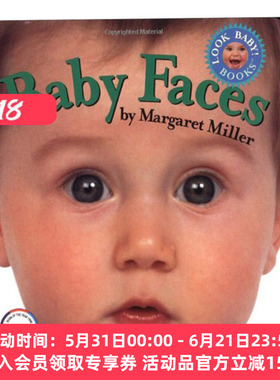英文原版 Baby Faces  宝宝的脸 纸板书 英文版 进口英语原版书籍