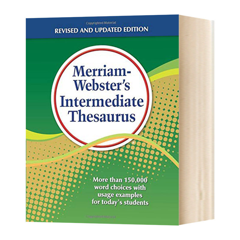 韦氏中学词典 英文原版 Merriam-Webster's Intermediate Thesaurus 新版 英文版字典工具书 进口原版英语词汇学习书籍