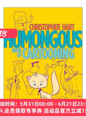 英文原版 Humongous Book of Cartooning 卡通设计宝典 漫画绘画初学者指南 克里斯托弗·哈特 英文版 进口英语原版书籍