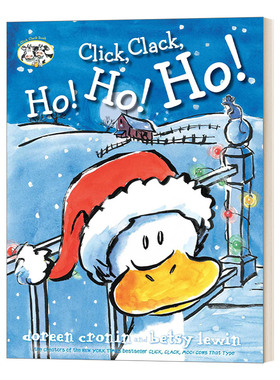 英文原版Click, Clack, Ho! Ho! Ho!咔嗒咔嗒 嘎卡住了 嘻哈农场的圣诞故事 精装图画书 凯迪克奖得主朵琳克罗宁 进口英语原版书籍