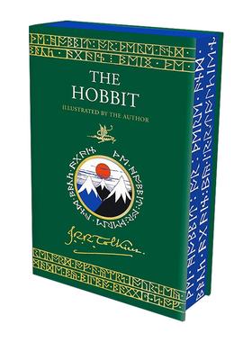 英文原版 The Hobbit 霍比特人 精装插图刷边版 作者亲绘 英文版 进口英语原版书籍