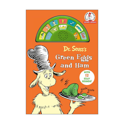 英文原版 Dr. Seuss's Green Eggs and Ham with 12 Silly Sounds! 苏斯博士 绿鸡蛋和火腿 按键发声书 绘本 进口英语原版书籍