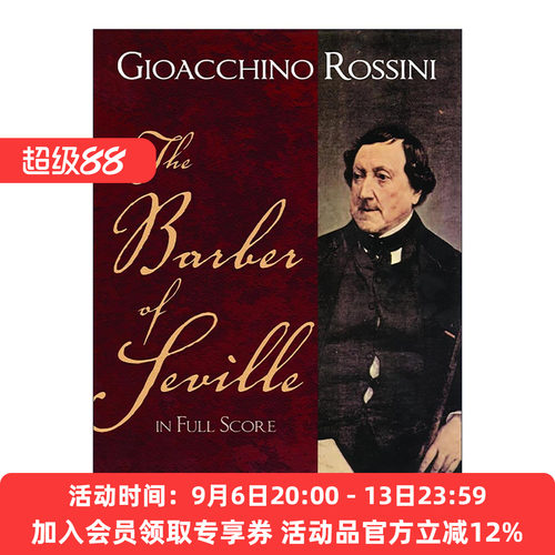 英文原版 The Barber of Seville in Full Score 塞维利亚的理发师全谱 经典喜歌剧 焦阿基诺·安东尼奥·罗西尼 进口英语原版书籍