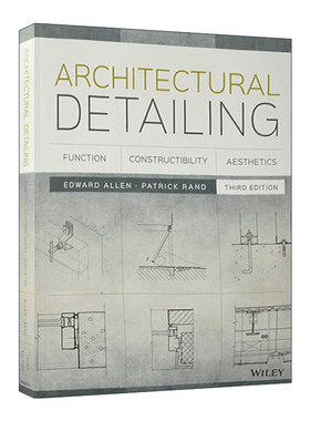 现货 英文原版 Architectural Detailing 建筑细节 功能 可构造性 美学 第3版 英文版 进口英语原版书籍