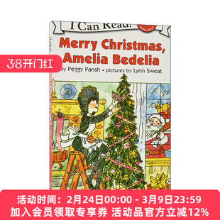 英文原版 Merry Christmas Amelia Bedelia 圣诞快乐,阿米莉亚 糊涂女佣分级阅读 I Can Read Level 2 英文版 进口英语原版书籍