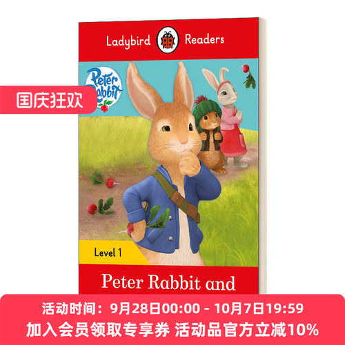 英文原版 Peter Rabbit and the Radish Robber - Ladybird Readers Level 1 英文版 进口英语原版书籍