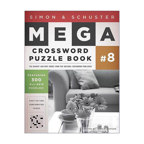 英文原版 Simon & Schuster Mega Crossword Puzzle Book #8 西蒙与舒斯特 超级纵横字谜集8 英文版 进口英语原版书籍