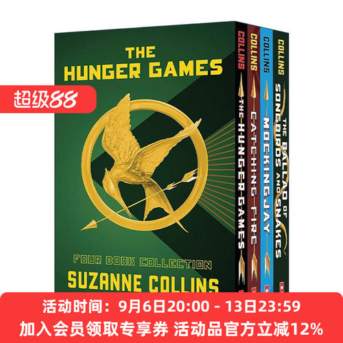 英文原版 Hunger Games Box Set 饥饿游戏4本盒装 含前传 英文版 进口英语原版书籍