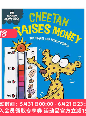 英文原版 Money Matters Cheetah Raises Money 钱的问题 猎豹筹集资金 儿童财商教育科普绘本 英文版 进口英语原版书籍