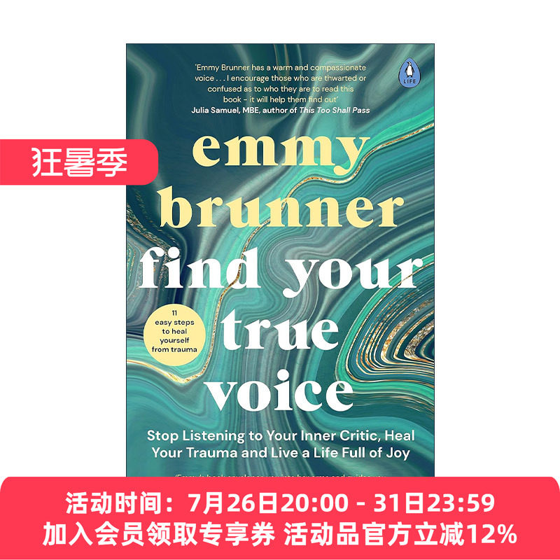 英文原版 Find Your True Voice 内心对话的力量 远离自我批判 提升心灵自愈力的11种练习 英文版 进口英语原版书籍