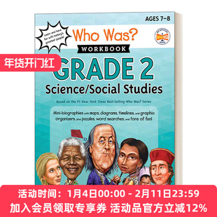 美国小学二年级练习册 科学社会学 英文原版 Who Was  Workbook Grade 2 Science Social Studies 英文版 进口英语原版书籍