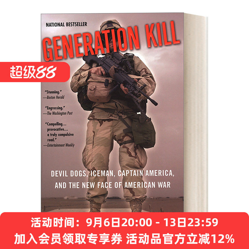 英文原版 Generation Kill 杀戮一代 豆瓣高分推荐 HBO同名美剧原著 历史传记 Evan Wright 英文版 进口英语原版书籍