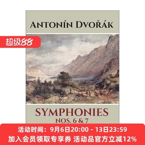 英文原版 Symphonies Nos.6 and 7 in Full Score 德沃夏克第6 7号交响乐全谱 Antonin Dvorak 英文版 进口英语原版书籍