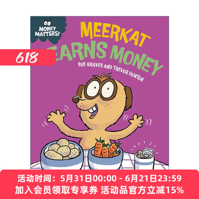 英文原版 Money Matters Meerkat Earns Money 钱的问题 猫鼬会赚钱 儿童财商教育科普精装绘本 英文版 进口英语原版书籍