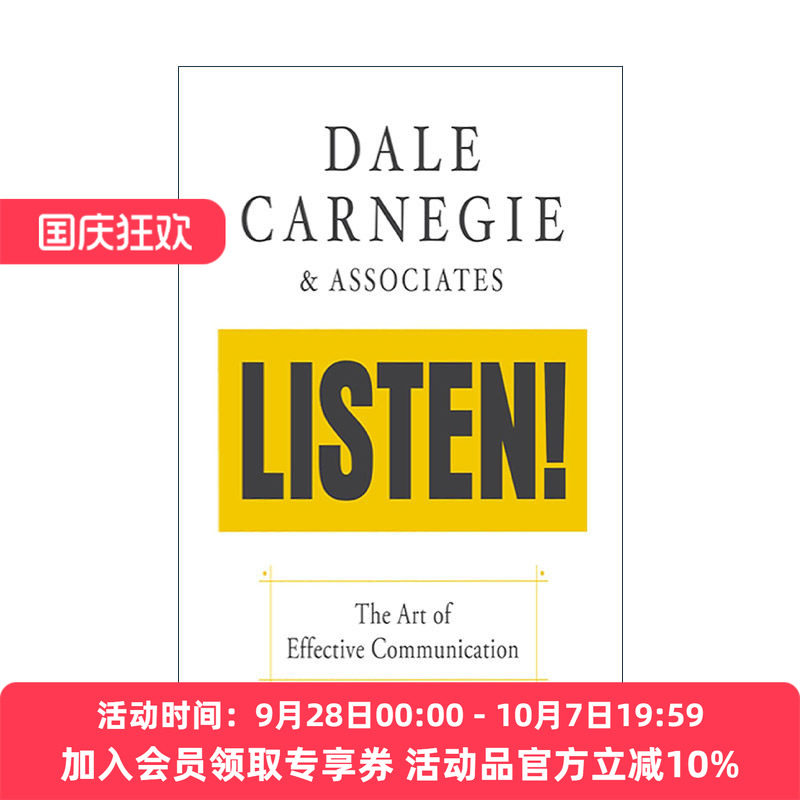 英文原版 Listen 听 有效沟通的艺术 人性的弱点作者戴尔·卡耐基Dale Carnegie英文版 进口英语原版书籍
