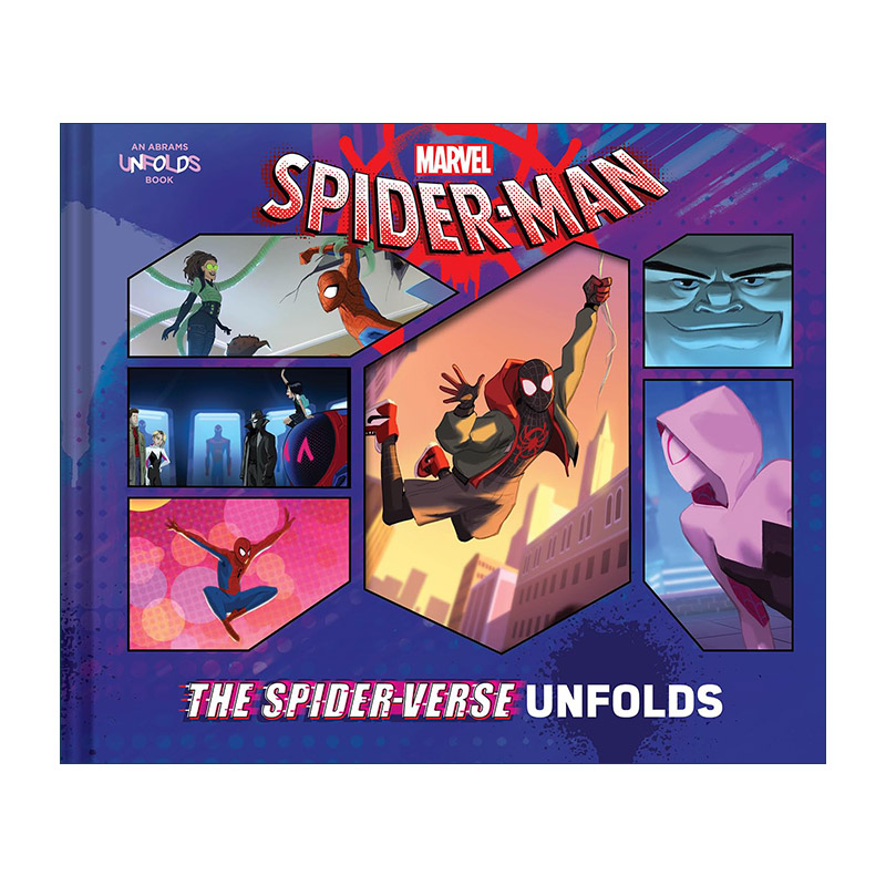 英文原版 Spider-Man 蜘蛛侠平行宇宙 抽拉手风琴式折页立体书 小黑蛛迈尔斯礼品书 漫威 精装 英文版 进口英语原版书籍