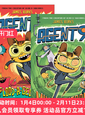英文原版 Agent 9 Book 9号间谍系列2册 全彩漫画绘本 纽约时报畅销作者James Burks 搞笑趣味图像式故事小说书 英文版 进口英语书