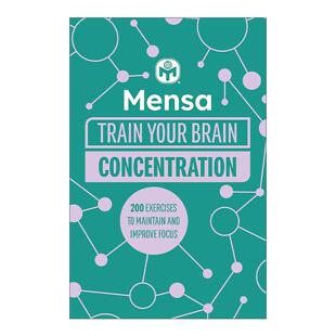 英文原版 Mensa Train Your Brain Concentration 门萨训练你的大脑专注力 200个练习 英文版 进口英语原版书籍
