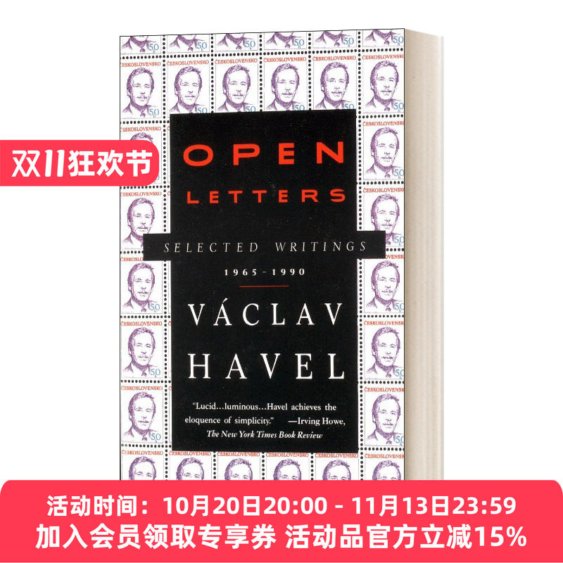 英文原版 Open Letters Selected Writings 1965-1990 公开信 Vaclav Havel 瓦茨拉夫·哈维尔文选 英文版 进口英语原版书籍