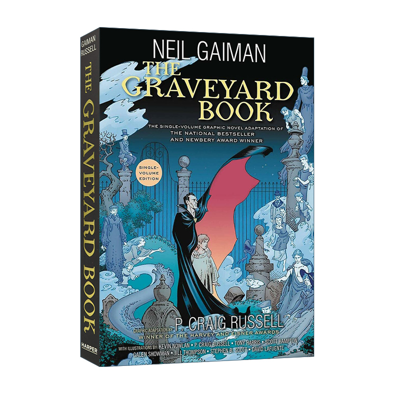 英文原版 The Graveyard Book Graphic Novel Single Volume 坟场之书全彩漫画小说 单本 尼尔盖曼 英文版 进口英语原版书籍