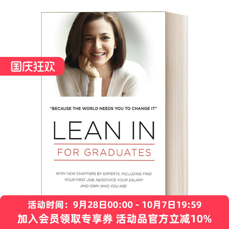 向前一步 英文原版 Lean In For Graduates 谢丽尔?桑德伯格 英文版 进口英语原版书籍