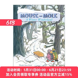 英文原版 Mouse and Mole A Winter Wonderland 老鼠和鼹鼠 冬天的仙境 Green Light Readers level 3 绿光分级读物 进口英语书籍