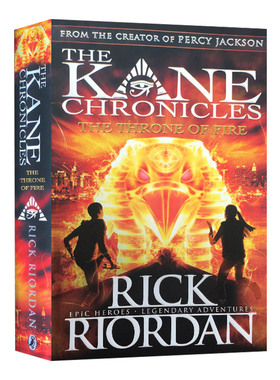 英文原版小说 The Throne of Fire The Kane Chronicles Book 2埃及守护神系列2：凯恩与烈焰王座 波西杰克逊第三季 英文版 进口书