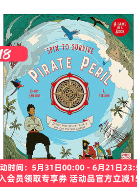 英文原版 Spin to Survive Pirate Peril 旋转生存 海盗危机 儿童互动游戏书 英文版 进口英语原版书籍