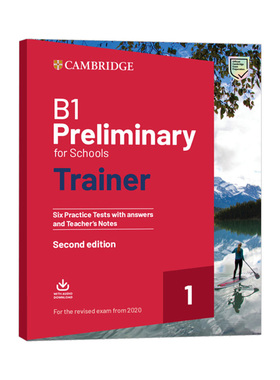 新版剑桥PET考试模拟题B1青少版 英文原版 B1 Preliminary for Schools Trainer 1 英文版进口原版英语考试书籍