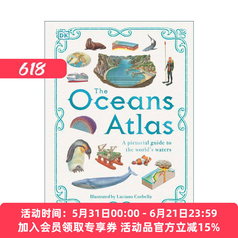 英文原版 The Oceans Atlas 海洋地图集 世界水域图解指南 DK地球海洋指南科普百科精装 英文版 进口英语原版书籍