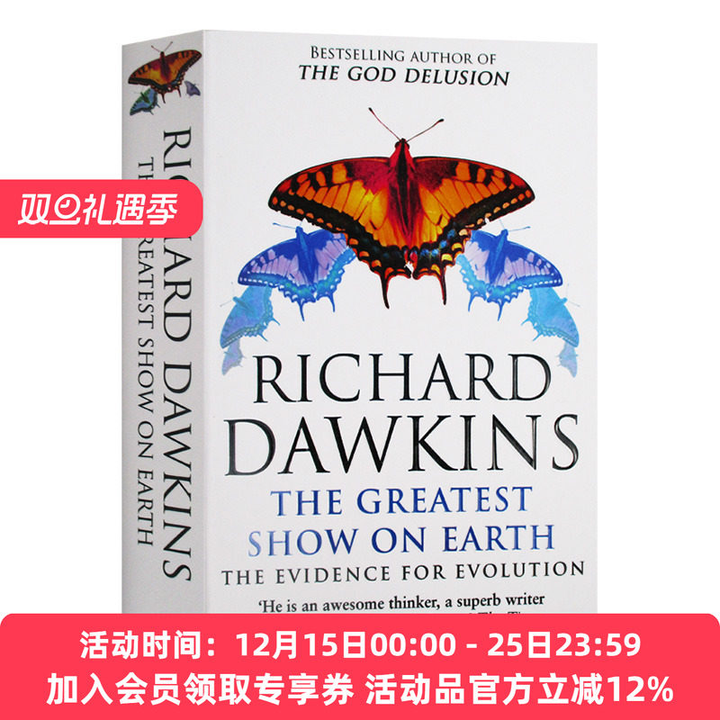 地球上伟大的表演 进化的证据 英文原版 The Greatest Show on Earth 英版 自私的基因作者 Richard Dawkins 生物进化 英文版书籍