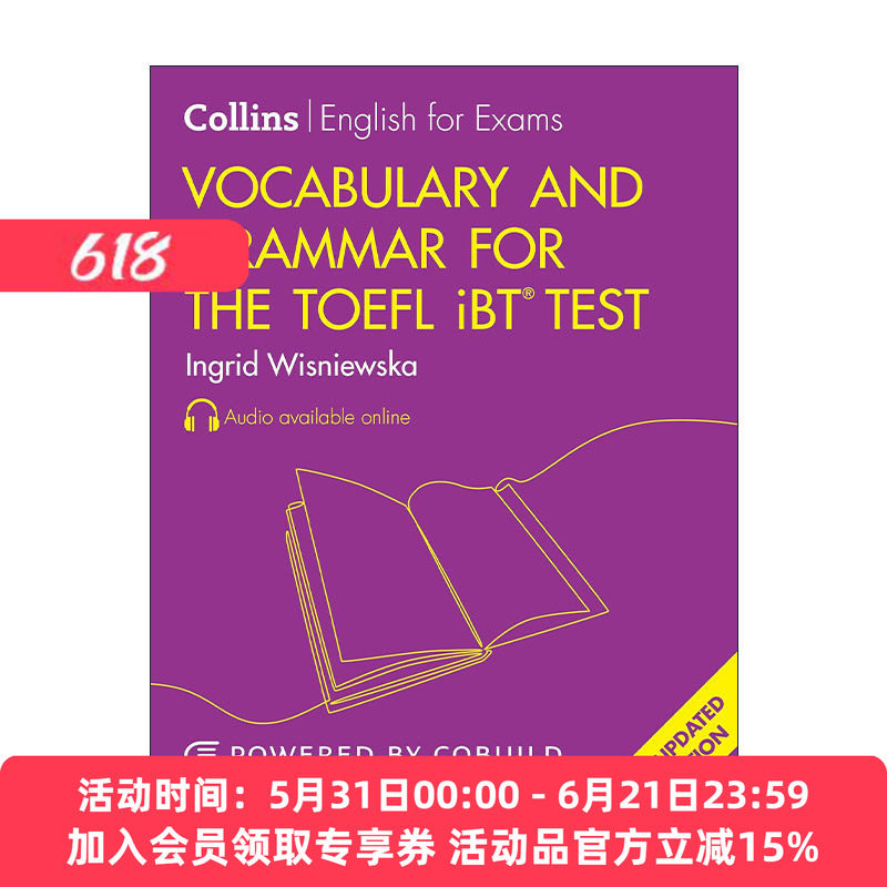 新托福词汇和语法 英文原版 Vocabulary and Grammar for the TOEFL iBT Test 改革版第三版 含在线音频 英文版 进口英语原版书籍