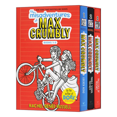 英文原版 The Misadventures of Max Crumbly Books 1-3 麦克斯的不幸遭遇3册 英文版 进口英语原版书籍