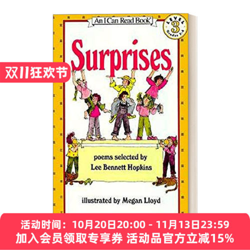 英文原版 Surprises 38 Poems about Almost Everything! 惊喜 38首儿童诗歌 I Can Read Level 3 分级阅读 英文版 进口英语书籍