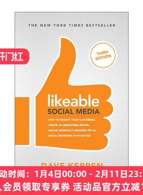 英文原版 Likeable Social Media 会化媒体擦亮品牌 第3版 英文版 进口英语原版书籍