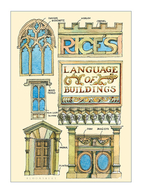 英文原版 Rice's Language of Buildings 英国建筑手绘图鉴 Matthew Rice 精装艺术画册 英文版 进口英语原版书籍