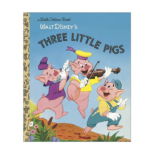 英文原版 The Three Little Pigs Disney Classic Little Golden Book 三只小猪 迪士尼经典 兰登书屋精装小金书 进口英语原版书籍