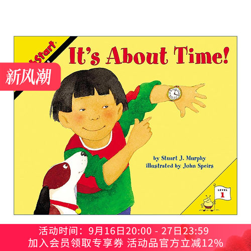 英文原版 Mathstart Level 1 It's About Time 数学启蒙绘本1级 英文版 进口英语原版书籍