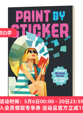 贴图画册 英文原版 Paint By Sticker Travel 旅行 英文版 进口英语原版书籍