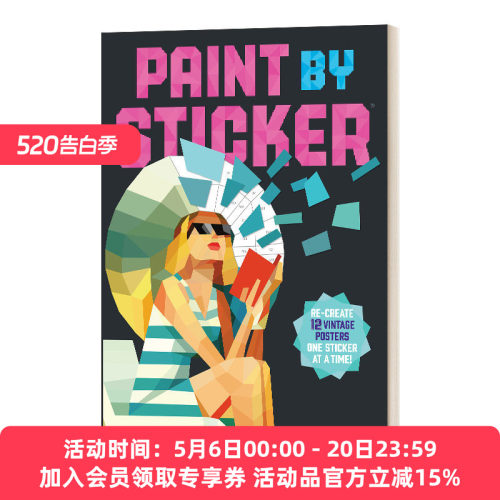 贴图画册 英文原版 Paint By Sticker Travel 旅行 英文版 进口英语原版书籍