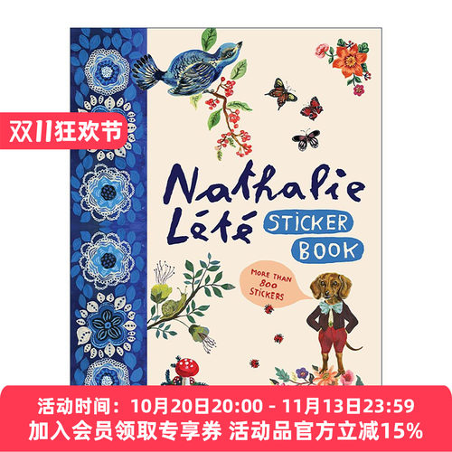 英文原版 Nathalie Lété Sticker Book 娜塔莉·莱特贴纸书 超500张精美贴纸 精装 英文版 进口英语原版书籍