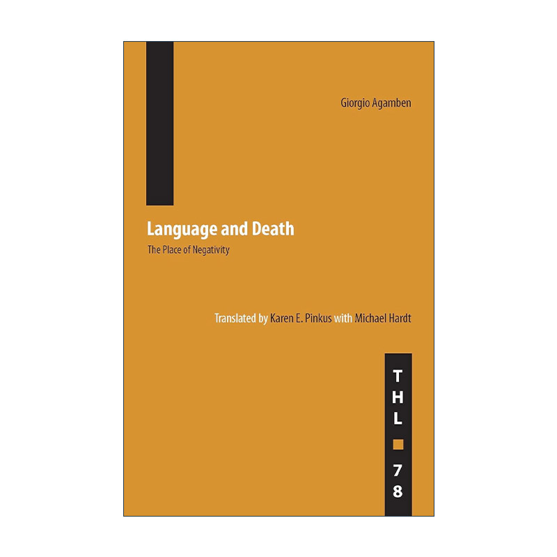 英文原版 Language and Death 语言与死亡 否定之地 吉奥乔·阿甘本 英文版 进口英语原版书籍