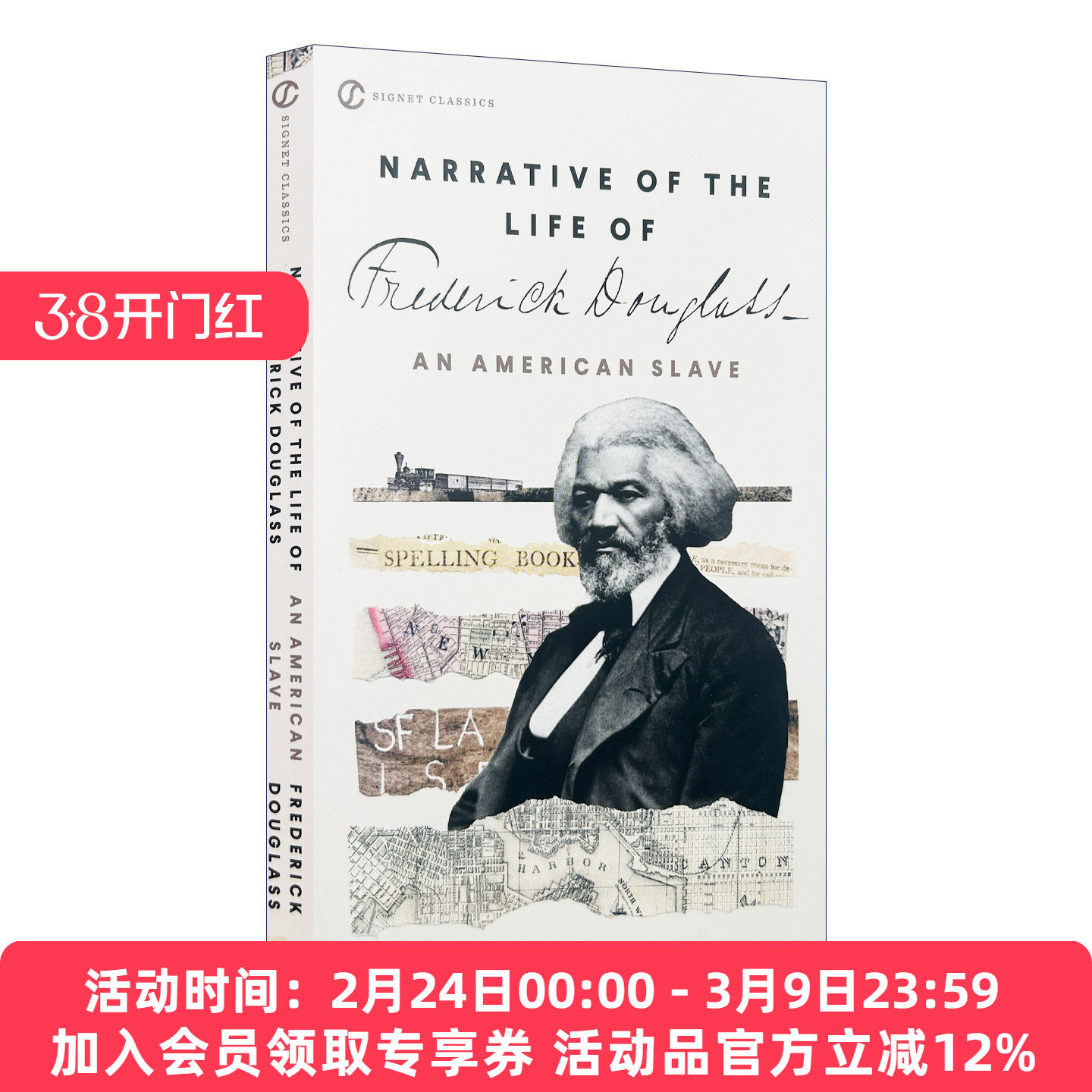 正版 一个美国黑奴的自传 英文原版书 Narrative of the Life of Frederick Douglass 弗雷德里克道格拉斯 进口书籍英文版