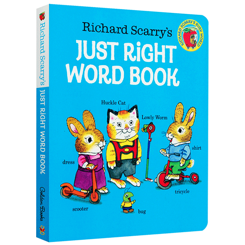 英文原版斯凯瑞绘本 richard scarrys just right word book 恰到