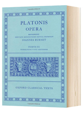 英文原版 Plato Opera Vol III 柏拉图歌剧 第三卷 第2修订版 英语希腊语双语 Opera Volume III Theages Charmides 进口英语书籍
