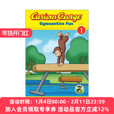 英文原版 Curious George Gymnastics Fun 体操真好玩 好奇猴乔治分级读物Level 1 英文版 进口英语原版书籍