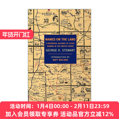 英文原版 Names on the Land New York Review Books Classics 土地上的名字 美国地名的历史记述 George R. Stewart 英文版